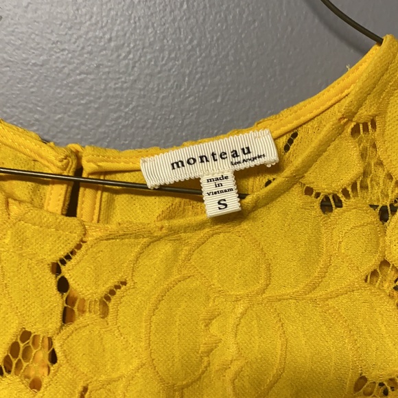 Yellow lace dress - Picture 4 of 5